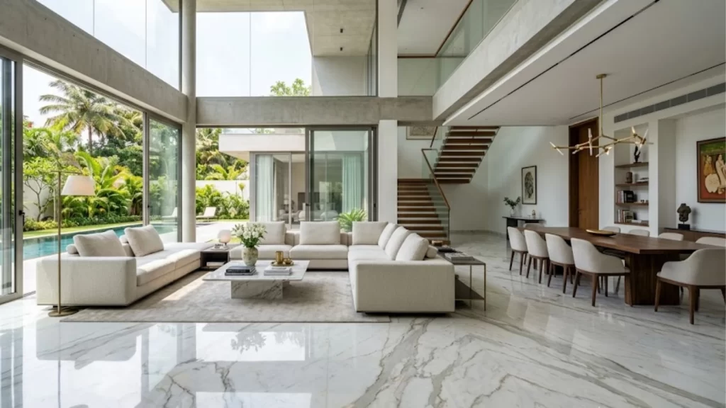 Italian Marble Flooring Designs for Indian Homes