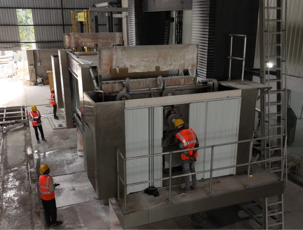 Advanced marble processing machine at Rama Nature Works factory