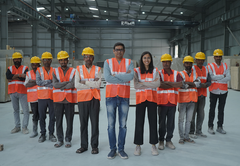 Skilled team at Rama Nature Works marble factory in Udaipur 