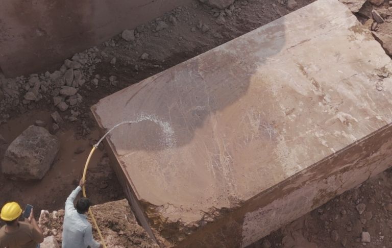 cherry gold marble block