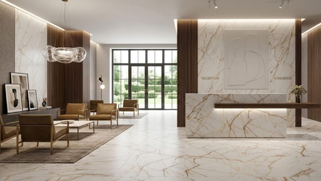 White Marble Tiles for Commercial Interiors